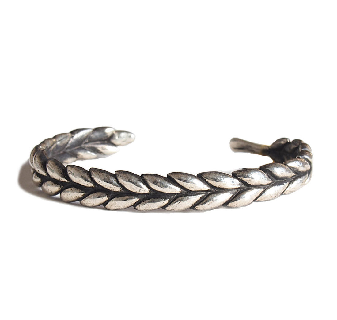 WHEAT SILVER BANGLE