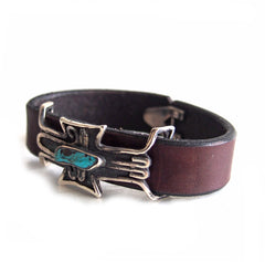 NATIVE TUQUOISE CROSS BANGLE